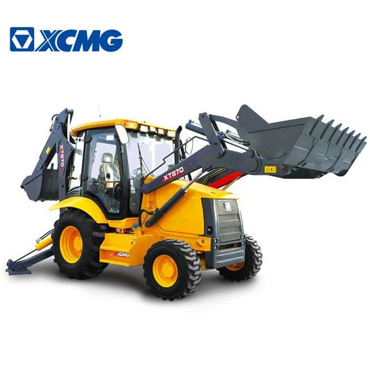 XCMG 3 ton backhoe loader XT870 Chinese small wheel back hoe loader